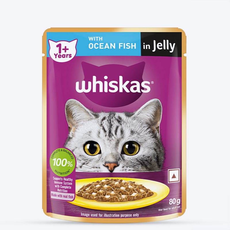 Whiskas Ocean Fish Wet Food For Adult Cat – 80 gm Pack