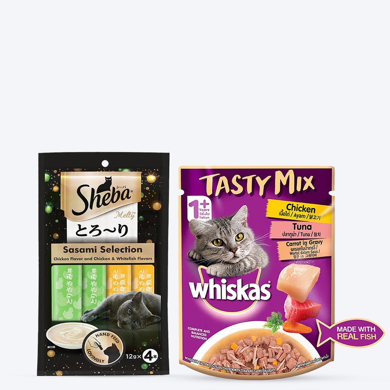 Whiskas & Sheba Duo Combo For Adult Cat – Pack of 2