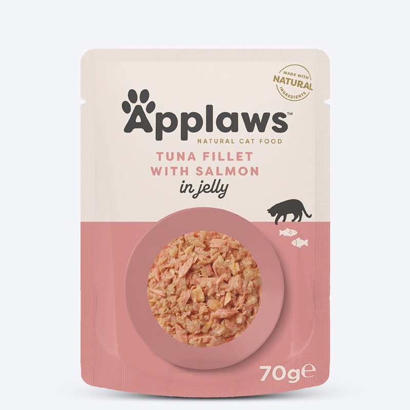 Applaws Natural Cat 55% Tuna with 7% Salmon in Jelly Wet Cat Food – 70 g