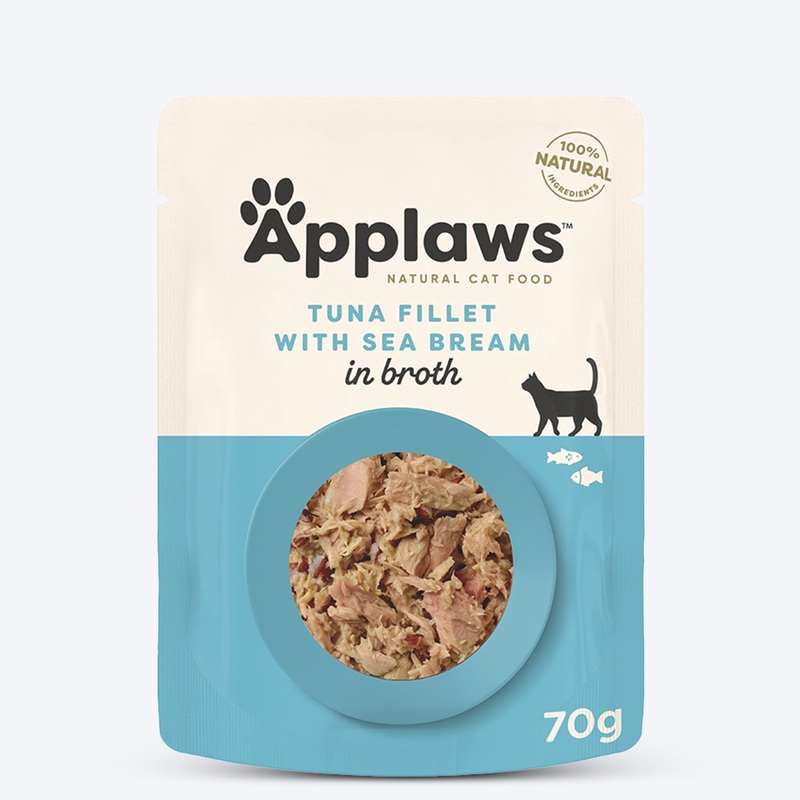 Applaws Natural Tuna Fillet With Sea Bream Adult Cat Wet Food – 70 gm