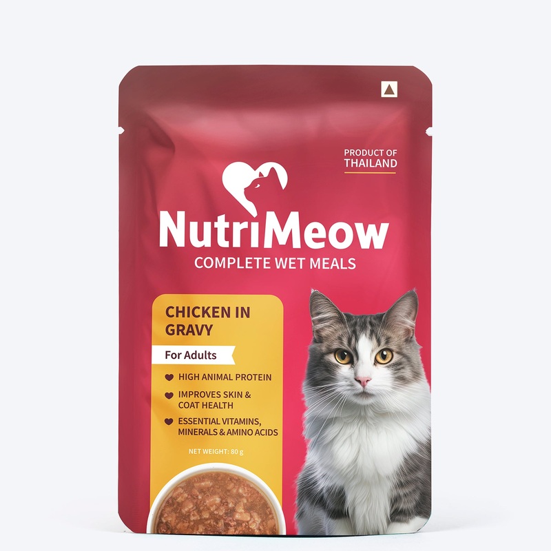 NutriMeow Chicken In Gravy Wet Food For Adult Cat – 80 gm