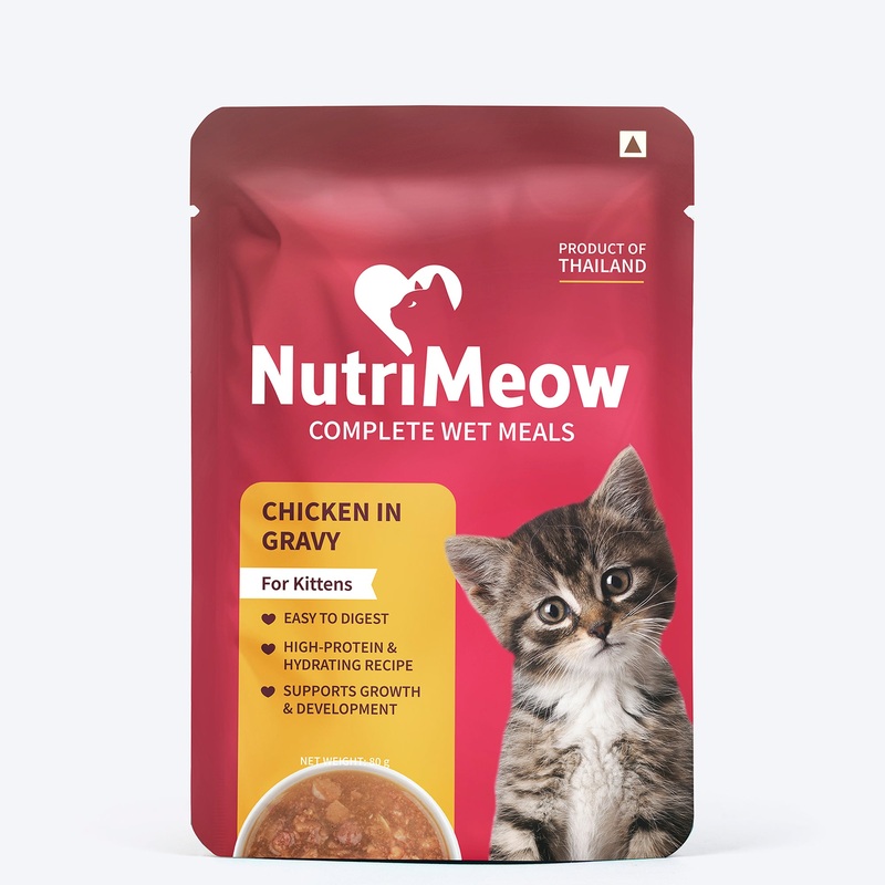 NutriMeow Chicken in Gravy Wet Food For Kitten – 80 gm