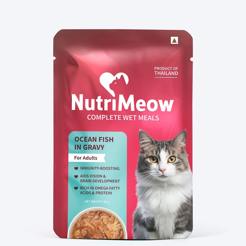 NutriMeow Oceanfish In Gravy Wet Food For Adult Cat – 80 gm
