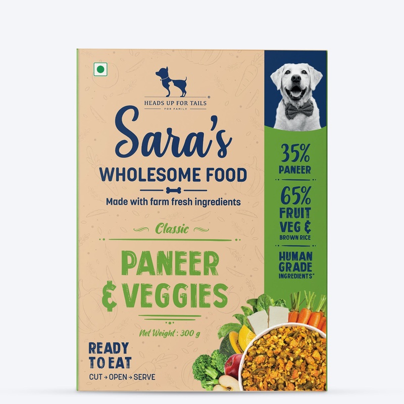 Sara’s Wholesome Classic Paneer & Veggies Dog Food – 300 gm