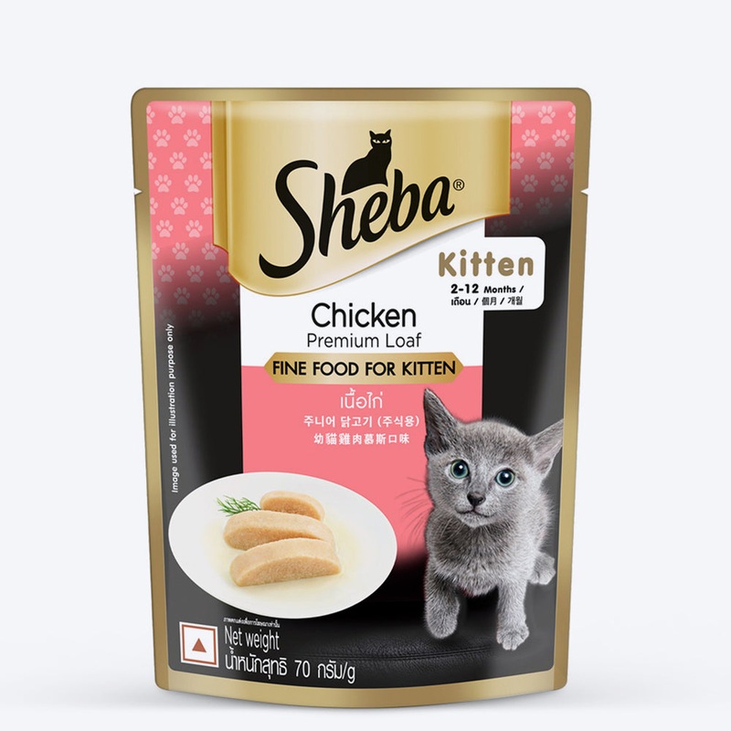 Sheba Chicken Premium Loaf Wet Kitten Food – 70 gm Packs