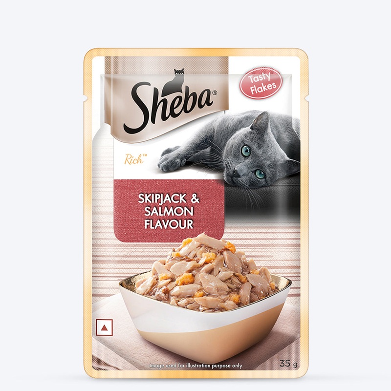 Sheba Skip Jack & Salmon Adult Wet Cat Food – 35 gm Packs