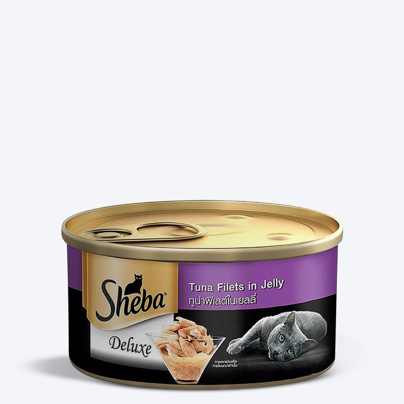 Sheba Tuna White Meat in Jelly Adult Wet Cat Food – 85 gm Packs