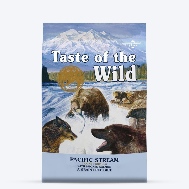 Taste of the Wild Pacific Stream Canine Formula Grain Free Adult Dry Dog Food – Smoked Salmon