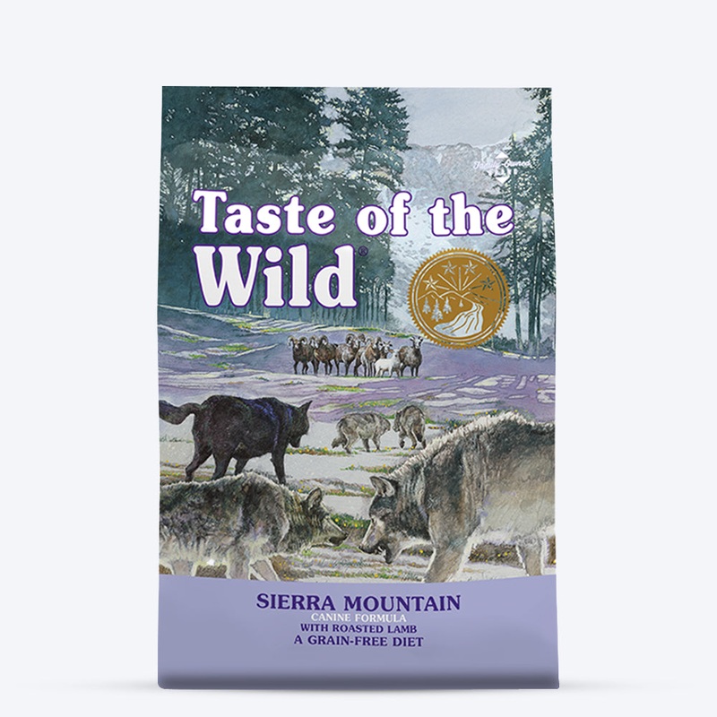 Taste of the Wild Sierra Mountain Canine Recipe Grain Free Dry Dog Food – Roasted Lamb