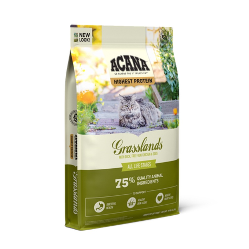 Acana Grasslands Dry Cat Food|10 lb|4 lb