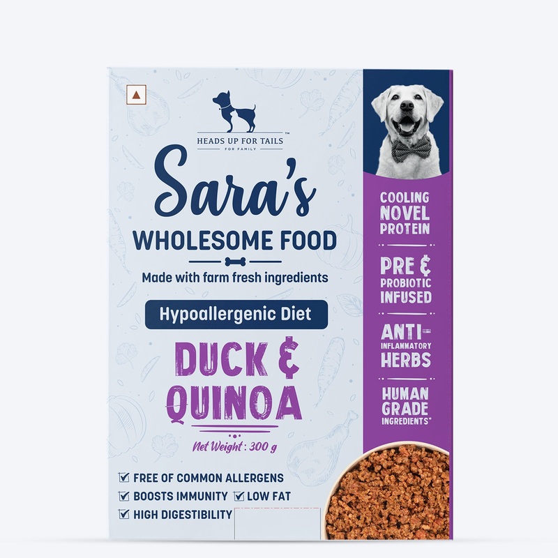 Sara’s Wholesome Hypoallergenic Diet Duck & Quinoa Dog Wet Food – 300 g
