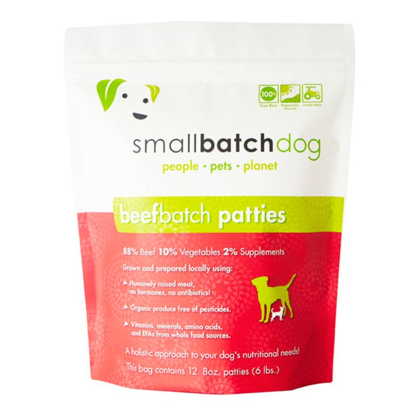 SmallBatch Frozen Raw Patties for Dogs (6lb)