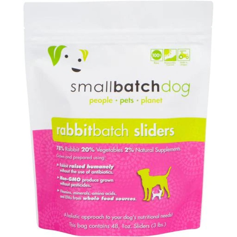 SmallBatch Frozen Sliders Raw Dog Food (3 lb)