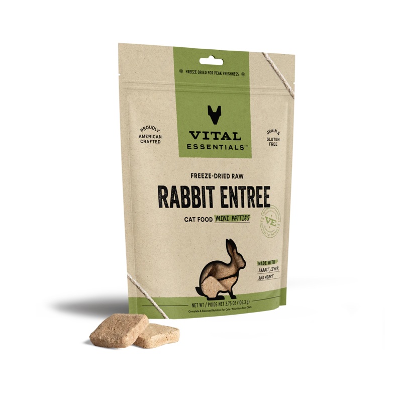 Vital Essentials Dinner Patties Freeze-Dried Grain Free Cat Food