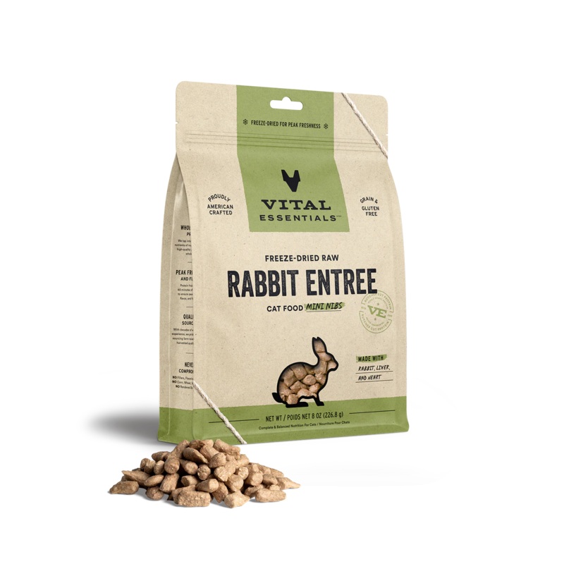 Vital Essentials Mini Nibs Freeze-Dried Grain Free Cat Food